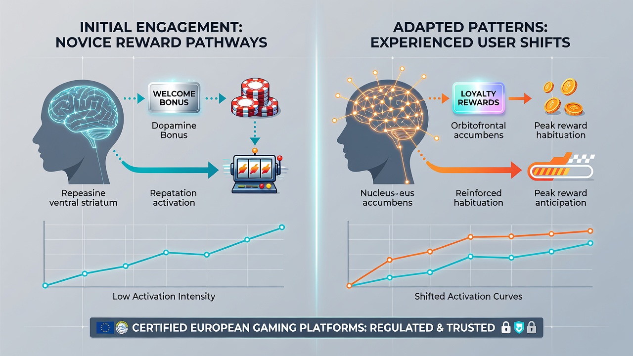 Illustratie van breinactiviteit tijdens gaming sessies op Europese platforms